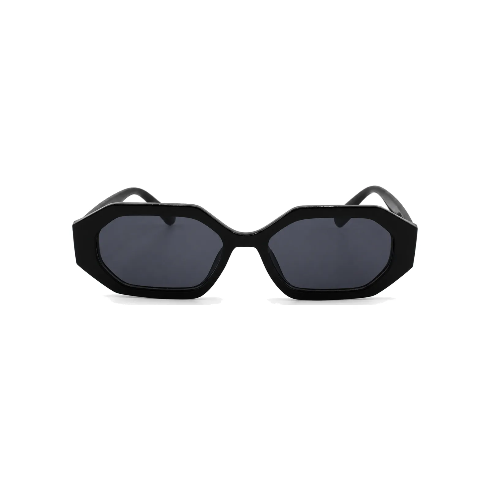 AURA Hexagon Sunglasses in Black On Black