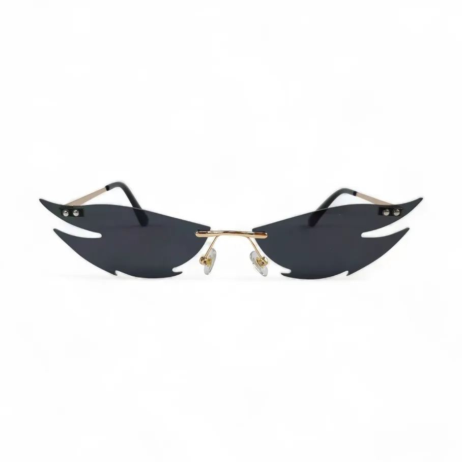 EUPHORIA Rimless Sunglasses in Black