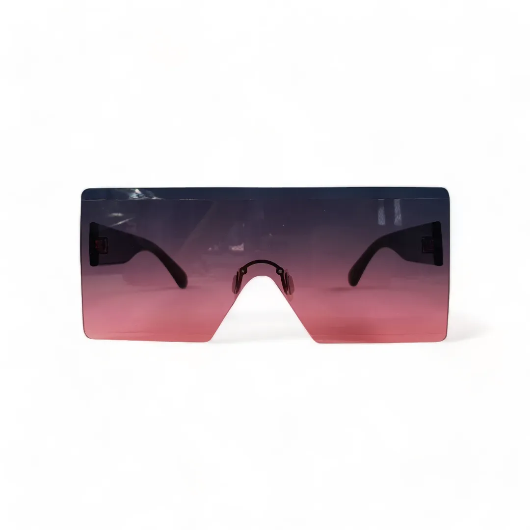 LCD Oversized Shield Sunglasses
