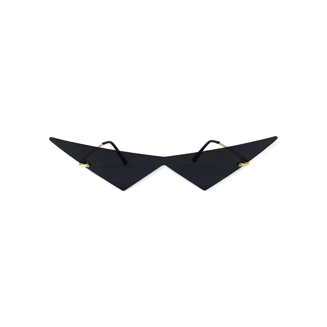 TOKYO Rimless Sunglasses in Black